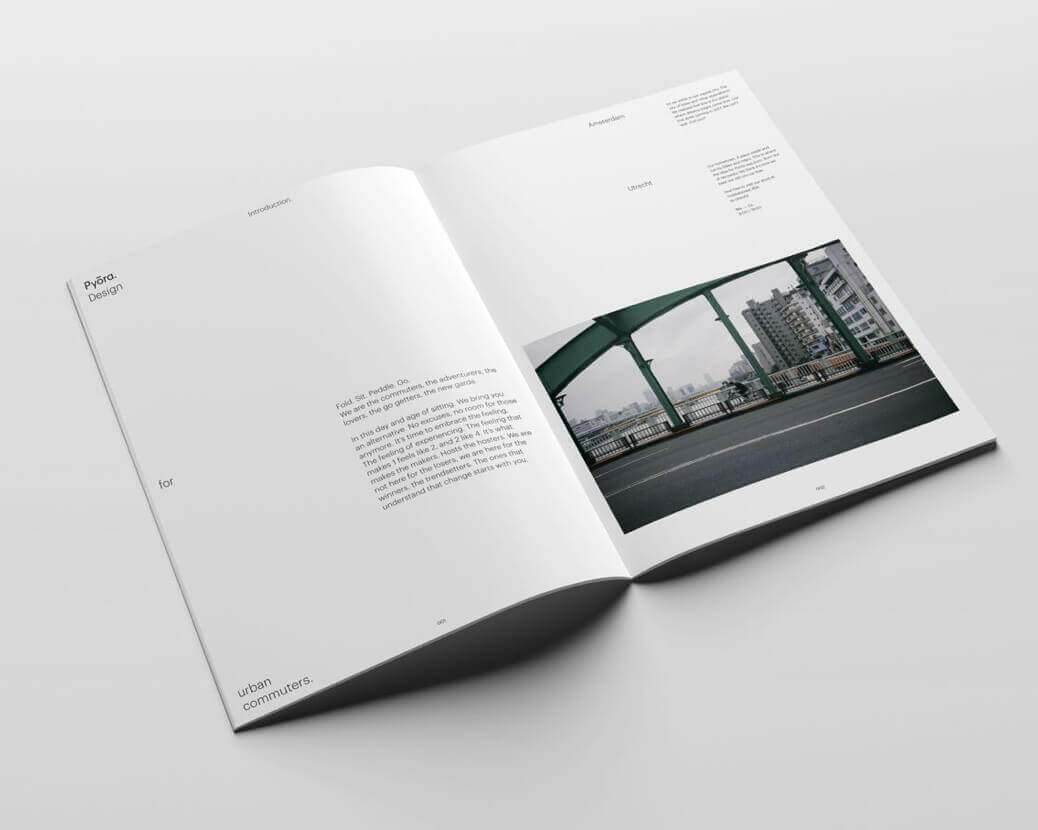 Pyora magazine met foto van de stad
