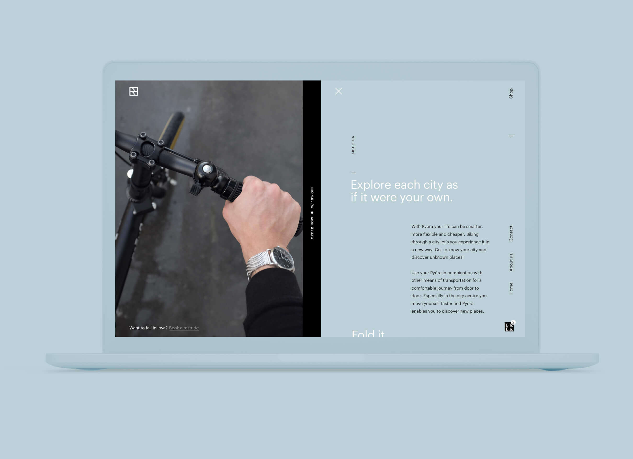 Pyora website over ons page