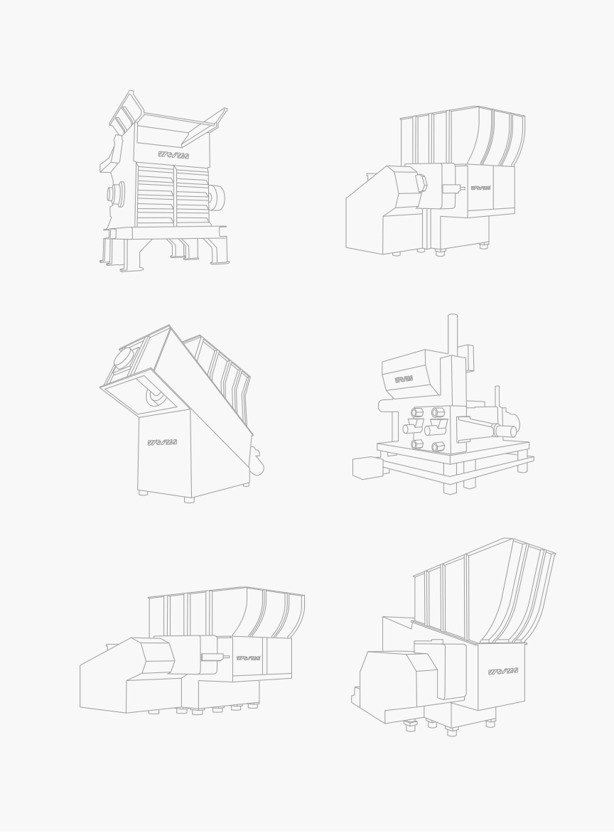 Weima Machine line drawings